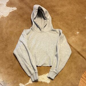 Heather Gray Women's Cropped Hoodie